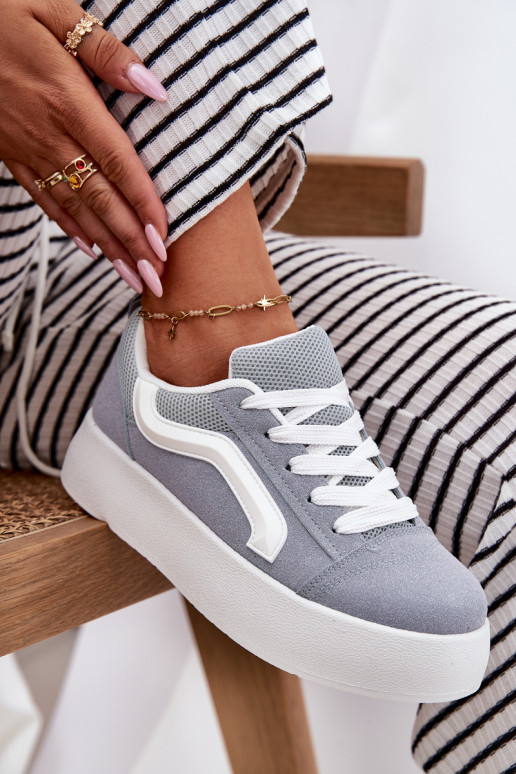 Sneakers model schoenen Dames met platform blauIn Tellnira