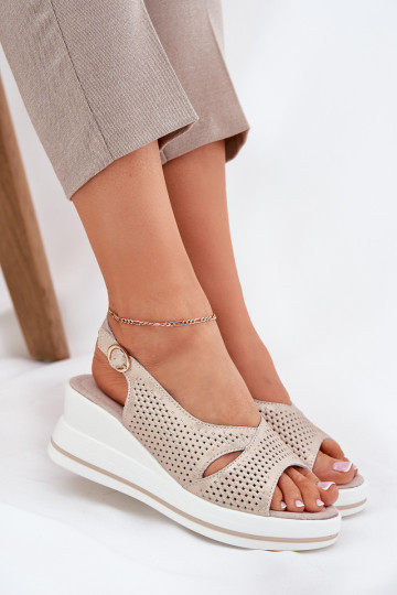 Dames sandalen Dames Op de INig S.Barski LR51-660 gouden kleur