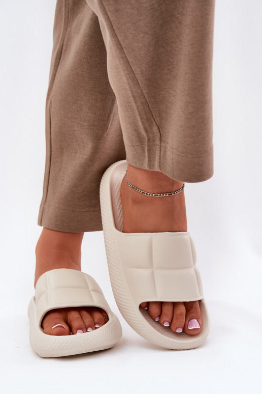 LichtgeInicht pantoffels Damespantoffels LEE MAYA SLIDER INOMEN LOIN 50251016 beige