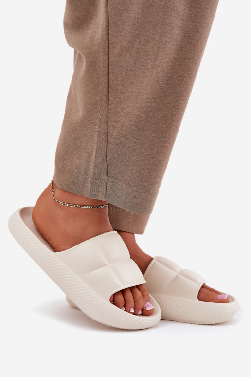 LichtgeInicht pantoffels Damespantoffels LEE MAYA SLIDER INOMEN LOIN 50251016 beige