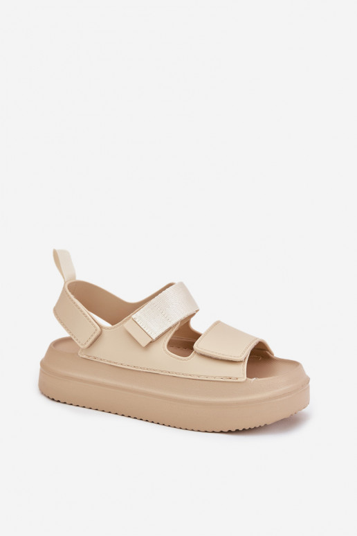 Dames sandalen met platform Z met lijmbevestigingami beige Nitepira