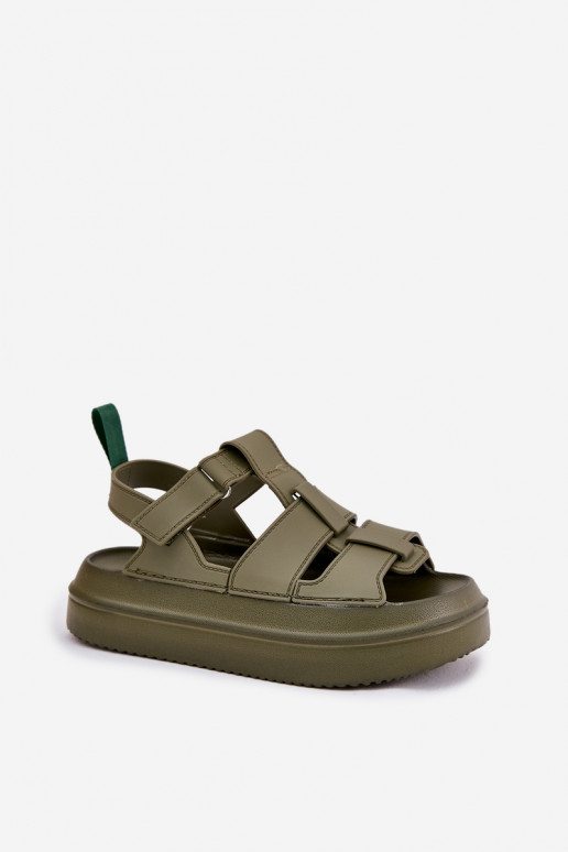 Dames sandalen met platform groene kleur Nitavelia Dames sandalen met platform groene kleur Nitavelia