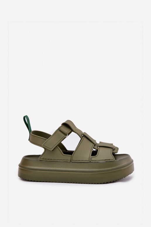 Dames sandalen met platform groene kleur Nitavelia Dames sandalen met platform groene kleur Nitavelia