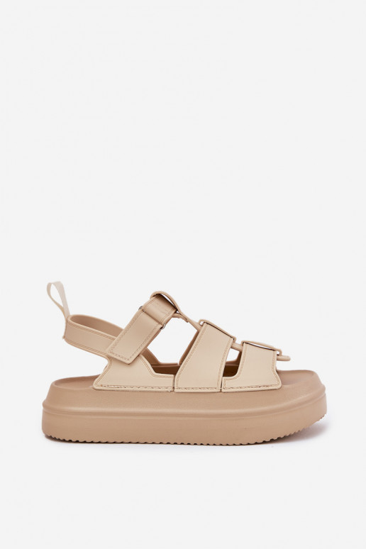 Dames sandalen met platform beige Nitavelia