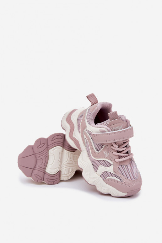 Sneakers model schoenen Kinderen Op dikke zool roze Lianees