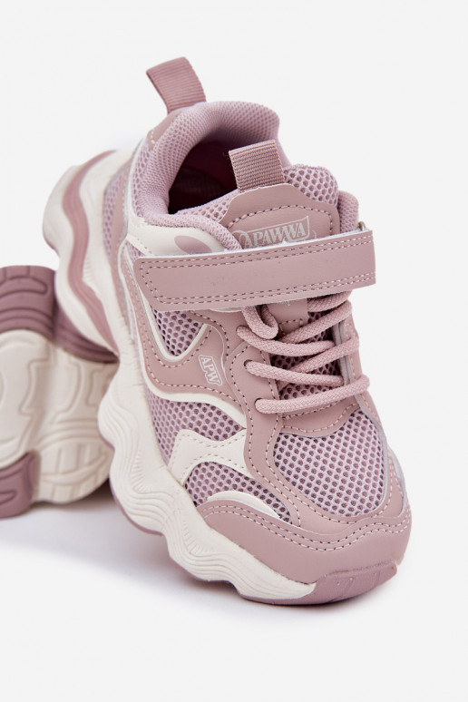 Sneakers model schoenen Kinderen Op dikke zool roze Lianees