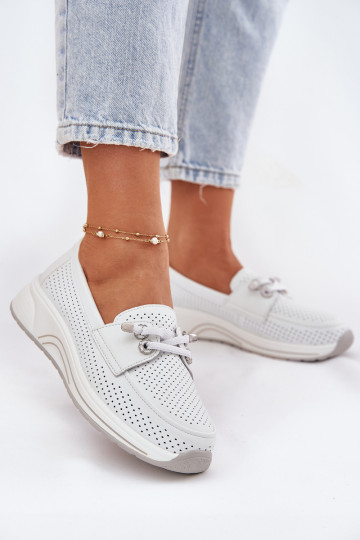 Leer schoenen Gemaakt van natuurlijk leer met platform Artiker 56C2101 Initte kleur