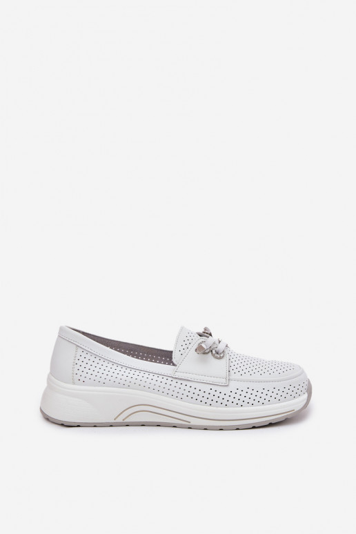 Leer schoenen Gemaakt van natuurlijk leer met platform Artiker 56C2101 Initte kleur