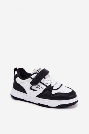 Wit-zwart kinder sportieve schoenen, Big Star RR374052