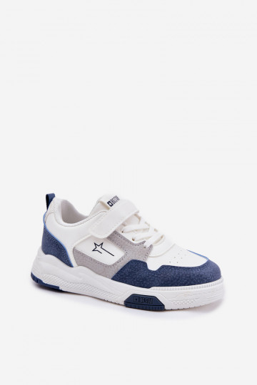 Wit-blauwe kinder sportieve schoenen, Big Star RR374053