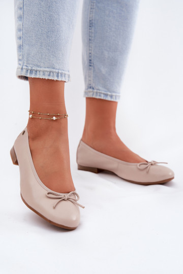 Zandkleurige dames ballerina's, "Taituriciejka P6800-04" 2