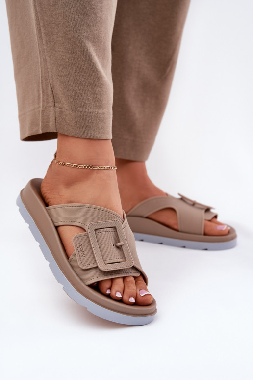 Geurig Damespantoffels versieren met gespen ZAXY RR285076 beige Geurig Damespantoffels versieren met gespen ZAXY RR285076 beige