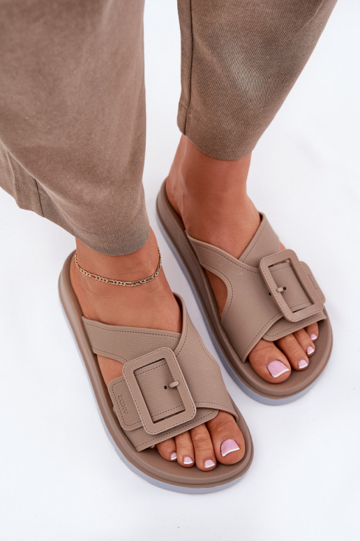 Geurig Damespantoffels versieren met gespen ZAXY RR285076 beige Geurig Damespantoffels versieren met gespen ZAXY RR285076 beige