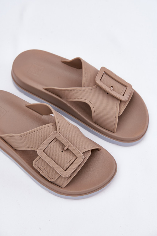 Geurig Damespantoffels versieren met gespen ZAXY RR285076 beige Geurig Damespantoffels versieren met gespen ZAXY RR285076 beige