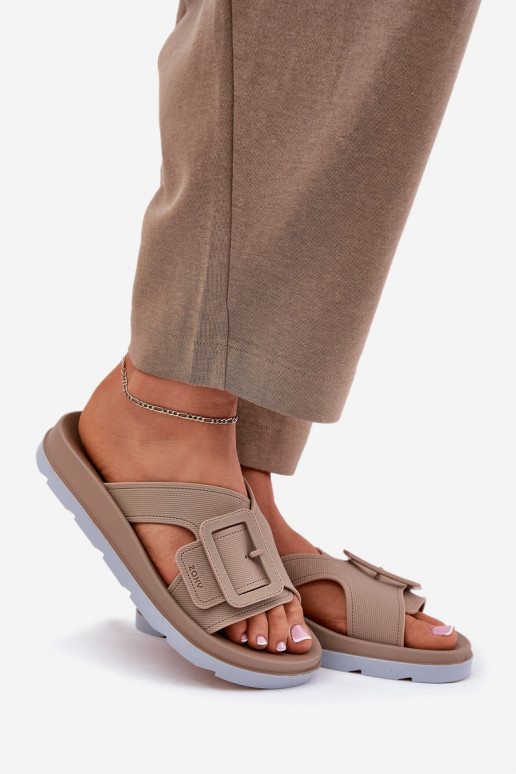 Geurig Damespantoffels versieren met gespen ZAXY RR285076 beige Geurig Damespantoffels versieren met gespen ZAXY RR285076 beige