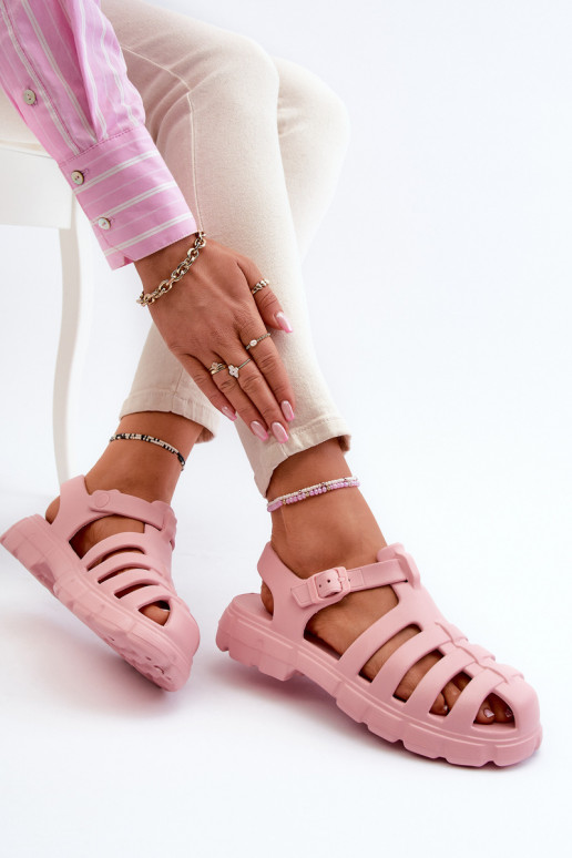 Dames LichtgeInicht pantoffels sandalen roze Gasaria