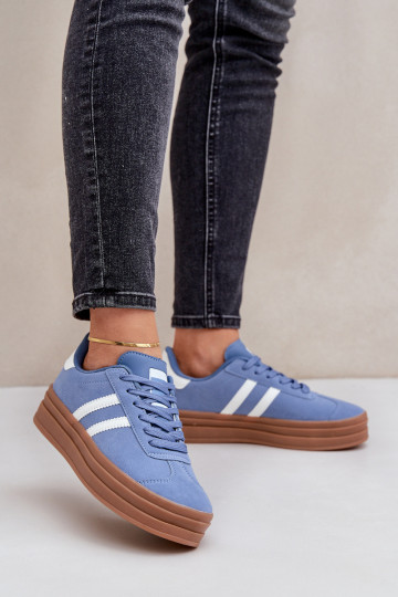 Sneakers model schoenen Dames met platform blauIn Egelia 2