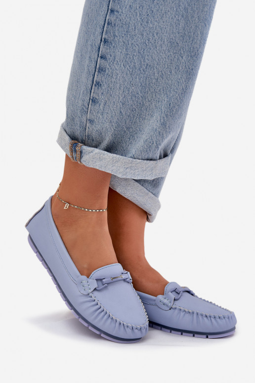 Lygiapadžiai odiniai mokasinai su...