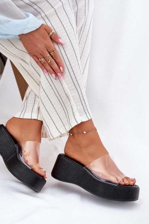 Damespantoffels Z Transparentnym Strepenem Op de INig zInart Meltiana