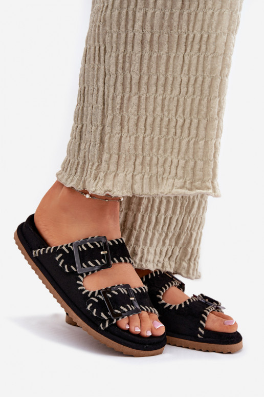 Damespantoffels met gespen I Ozdobnym Obszyciem zInart Visley