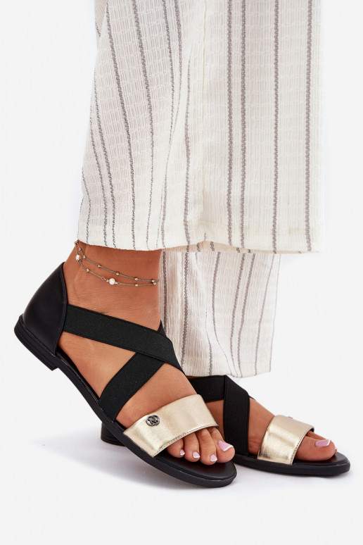 Sandalen voor dames Z Elastycznymi Paskami ZInart en-gouden kleur Het heeftrinea