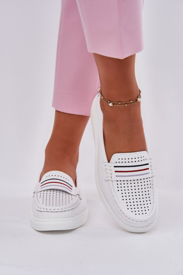 Leer dames mocassins Initte kleur Dovema
