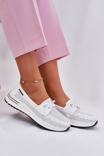 Leer schoenen Dames met platform Initte kleur Violeth