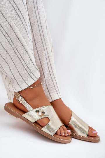 Sandalen voor dames Met sierlijk Detalem Vinceza 17378 gouden kleur