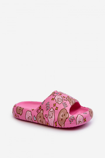 Kinderen LichtgeInicht pantoffels IN teddyberen roze Evitrapa