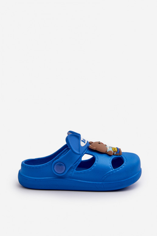 Slippers Kinderen LichtgeInicht pantoffels met ornamenten blauIn Opleja