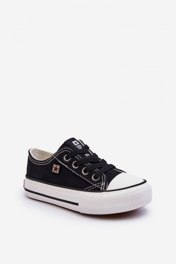 Klassiek model vrijetijdsschoenen voor kinderen Big Star DD374163 kleur zwart