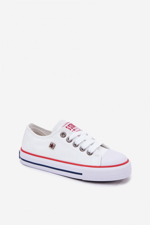Klassieke vrijetijdsschoenen voor kinderen Big Star DD374160 witte kleur
