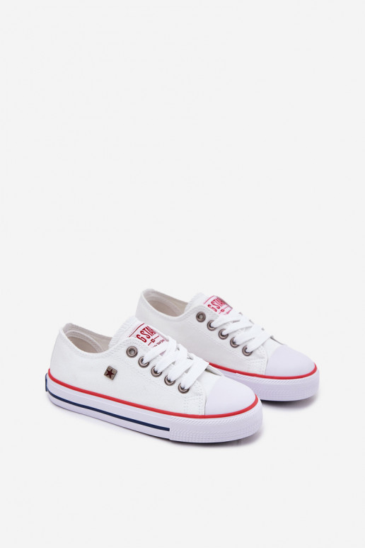 Klassieke vrijetijdsschoenen voor kinderen Big Star DD374160 witte kleur