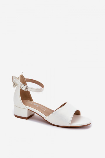 Gouden kinder platte sandalen met glitters, „Ainare"