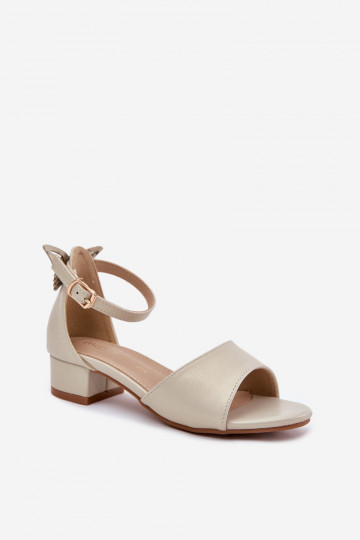 met glans sandalen Kinderen Op een lage hak gouden kleur Ainare