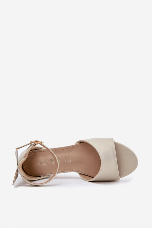 met glans sandalen Kinderen Op een lage hak gouden kleur Ainare met glans sandalen Kinderen Op een lage hak gouden kleur Ainare