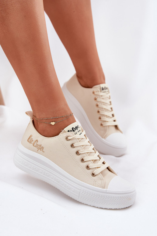 Vrijetijdsschoenen met platform Lee Cooper LCIN-24-44-2464L beige