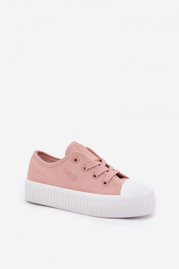 Roze kindersneakers met veters, Big Star RR374011