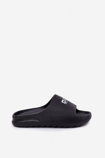 Zwarte herenpantoffels met logo, Big Star RR174A012 2