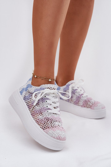 Sneakers model schoenen Dames met platform Z SzydełkoIną CholeInką Verschillende kleuren Mirietto 2