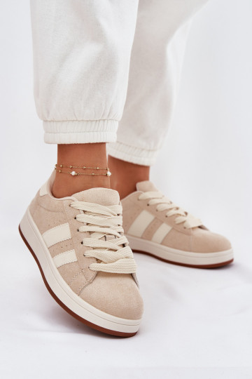 Sneakers model schoenen Dames Z van eco-suèdeu beige Arlenina 2