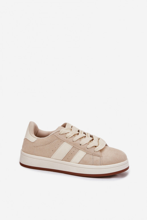 Sneakers model schoenen Dames Z van eco-suèdeu beige Arlenina