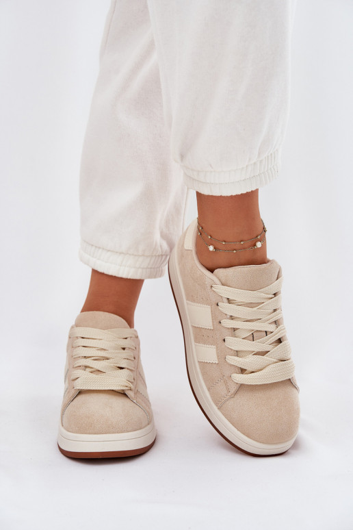 Sneakers model schoenen Dames Z van eco-suèdeu beige Arlenina