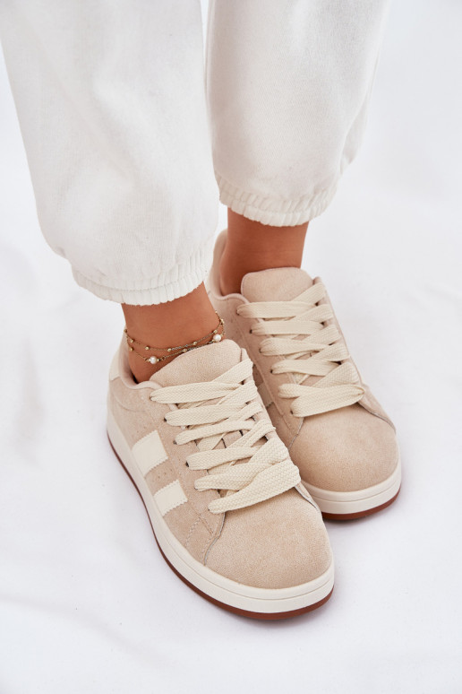 Sneakers model schoenen Dames Z van eco-suèdeu beige Arlenina
