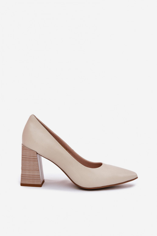 Leer Schoenen met hakken beige Gregosa