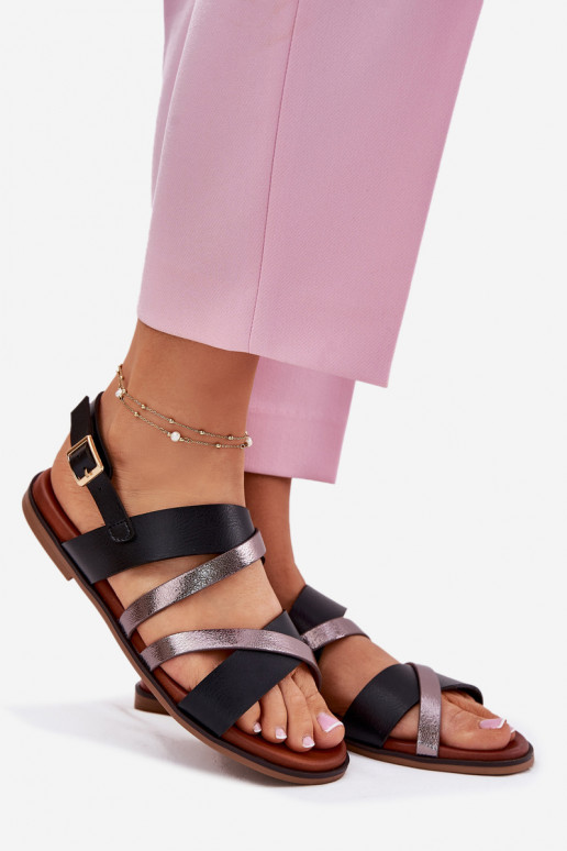 Dames sandalen met brede hakken Met Strepen Sergio Leone SK086H zInart