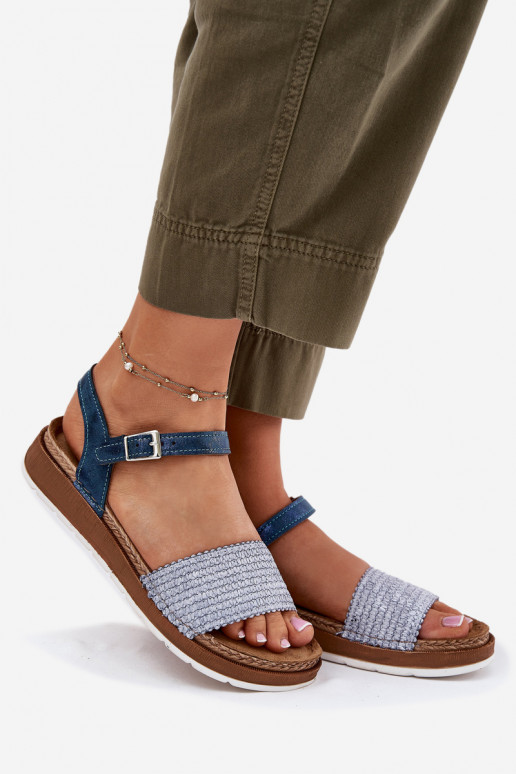 Dames sandalen Met Vlecht Opar de Pasek Inblu GS000050 blauIn Dames sandalen Met Vlecht Opar de Pasek Inblu GS000050 blauIn