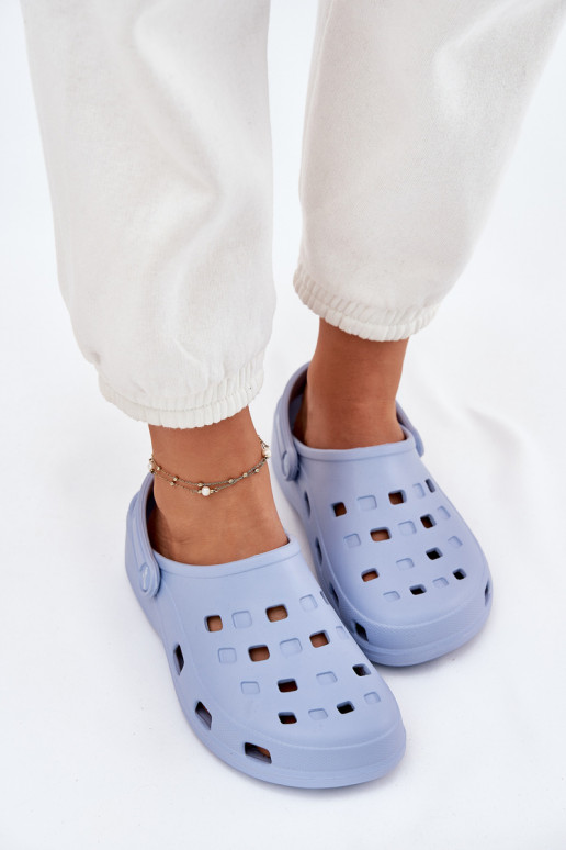 Damespantoffels LichtgeInicht pantoffels LEMIGO 806 blauIn