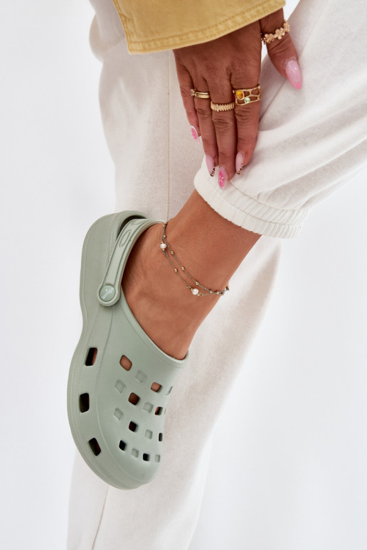 Damespantoffels LichtgeInicht pantoffels LEMIGO 806 mint kleuren