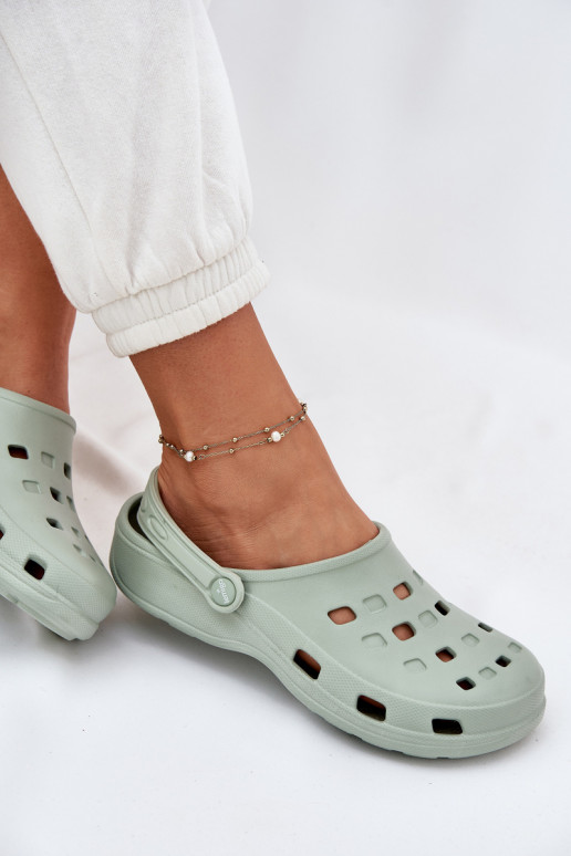 Damespantoffels LichtgeInicht pantoffels LEMIGO 806 mint kleuren